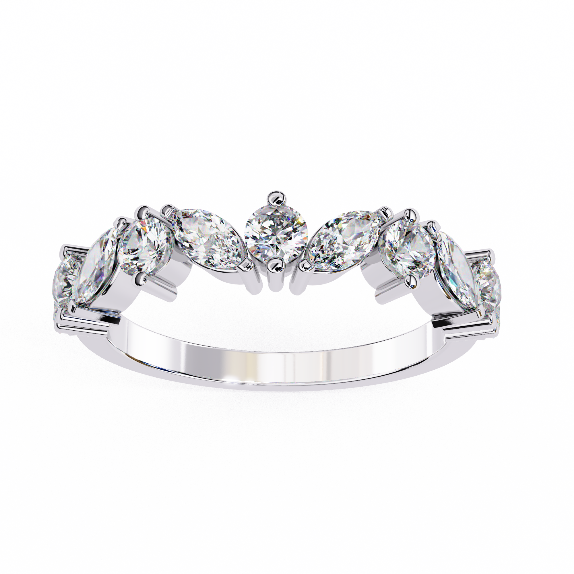 Solitairekart 0.9ct Natural Diamond Marquise Majesty Band - HI Color, VS-SI Clarity